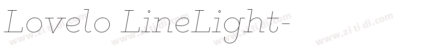Lovelo LineLight字体转换